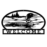 Custom Loon Metal Sign Lake House Decor, Lake House Sign, Family Name Sign, Hunting Bird, Metal Sign Custom, Welcome Sign Laser Cut Metal Signs Custom Gift Ideas